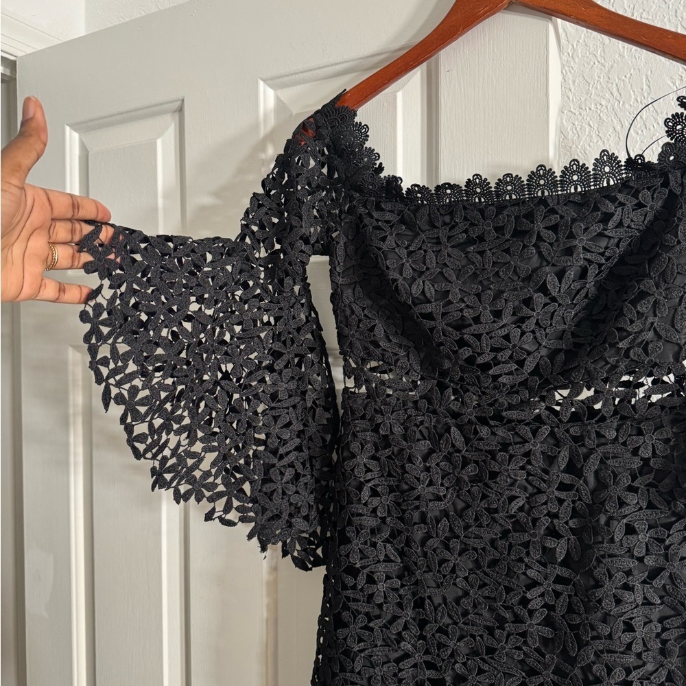 Amur Off Shoulder Lace Mini Dress - Picture 3 of 7